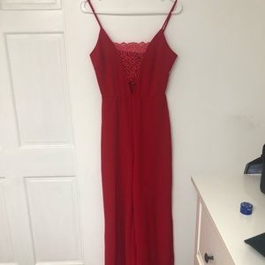 Red jumpsuit